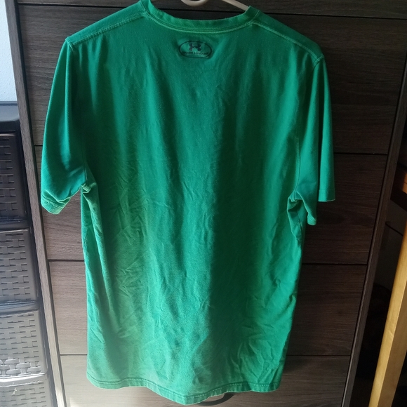 Under Armour, Green Short Sleeve T-Shirt, Mens Medium - Picture 4 of 5